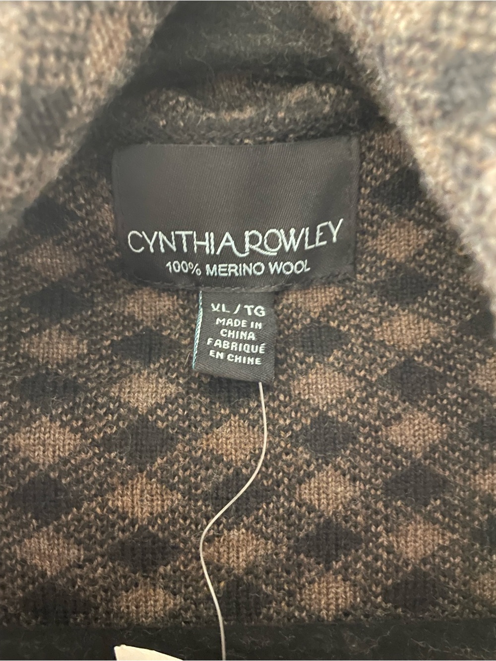 Cynthia Rowley Brown Plaid Tailored Jacket Merino Wool - Picture 3 of 11